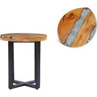 Low Table 40x45 cm solid teck Wood and polyresin