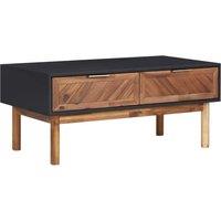 Low Table 90x50x40 cm solid acacia wood and MDF