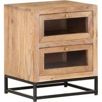 Solid Acacia Wood bedside Table Table 40x30x50 cm