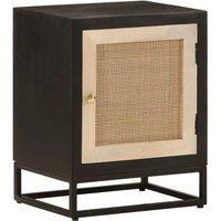 Black bedside Table Table 40x30x50 cm solid drink mango tree and iron