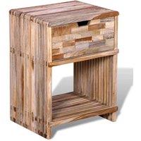 Bedside Table Table with drawer recycled tea Wood