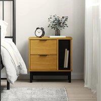 Bedside Table Table FLAM 49x35x50 cm solid pin drink