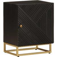 Black bedside Table Table 40x30x50 cm solid drink mango tree and iron