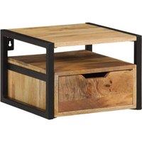 Wall bedside Table Table 35x35x25 cm solid acacia drink