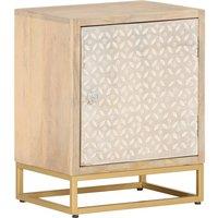 Bedside Table Table 40x30x50 cm solid drink mango tree and iron