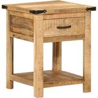 Bedside Table Table 40x40x50 cm solid mango tree drink