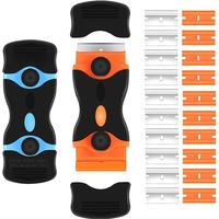 Razor Blade Scraper 2-in-1 Scraper Cleaning Tool with Plastic Metal Blades for Car Labels Stickers