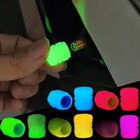 Luminous Valve Caps Fluorescent Night Car Tire Valve Caps Motorcycle Bike Glowing Decor Wheel