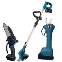 Three-Piece Set Of Electric Lawn Mowers, Brushless Pruners, 6-Inch Handheld Lithium Chainsaw £££££ £££ ££££££ £££ Kettensge £££