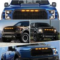Universal Car Front LED Grille Light Smoked Amber White 4/5/6LED Grill Light Eagle Eye Lamp For Off Road Trunk SUV Ford Toyota
