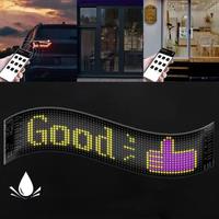 LED Matrix Pixel Panel DIY Pattern Graffiti Scrolling led ring USB 5V Flexible Text Animation Display Car Remote control+APP