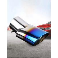 Car Exhaust Muffler Tip Single Outlet Round Stainless Steel Car Tail Round Black Tail Pipe Modification Part Auto Accessory