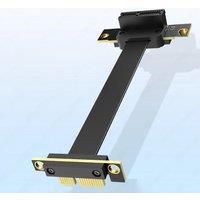 JEYI PCIe 3.0/4.0 X1 Riser Cable, 90 Right Angle PCI Express X1 Extension Cable for PCIe WiFi Card,