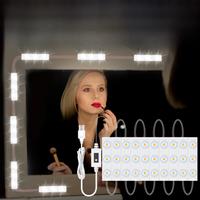 LED Makeup Mirror Lamp Vanity Light Bathroom Bedroom Cosmetic Mirrors Decoration Dressing Table Lighting White USB DC5V Dimmable
