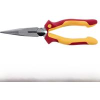 Wiha 26727 Electric Needle Nose Pliers 8-inch 1000V VDE-test Insualted Professional Plier with Cutting Edge Straight Shape
