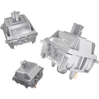 GATERON Smoothie Silver Switch Linear 5 Pin Full POM 45g For Gaming Mechanical Keyboard MX Switches Pre Lubed Hotswap PC Gamer