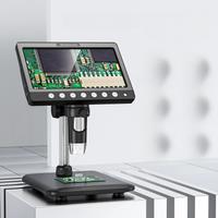 7Inch IPS Digital Coin Microscope 5MP 1200X Ultra-Precise Focusing Camera 1080P Video Microscope 8 LED Lights for Coin Circuit