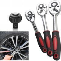 1/4" 3/8" 1/2" 24Teeth Ratchet Wrench Multifunctional Quick Release Ratchet Socket Spanner Plate Ratchet Handle Car Wrench Tools
