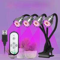 LED Plant Grow Lights Full Spectrum Indoor Growth Box Vegetable Seedlings Flowering Fruiting Cultivation Lamp Timing Auto On/Off