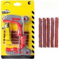 Car Bike Truck Motorcycle Tire Repair Kit Studding Tool Set Tubeless Tyre Puncture Plug Patch Strip