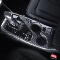 Carbon Fiber Interior Center Console Gear Shift Panel Cover Trims For Subaru Crosstrek Impreza 2024 2025