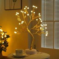 LED Tree Lights Artificial Decorative Fairy Light Battery Operated Tabletop Bonsai Lamp for Party