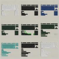 Aifei Double Shot Keycaps Cherry Profile ABS Big Set Split Alice Ansi Layout Purple Green Key Caps For Wooting GMK Hi75 Switches