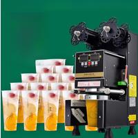 PBOBP Fully Automatic Cup Sealing Machine 500-650 Cups/H Cup Sealer Machine For 90/95mm PP/PE/Paper Milk tea/Coffee Cup