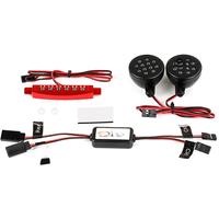 Front and Rear Light Lamp with Controller for Hpi Rovan Km Baja 5B 1/5 RC Car Upgrade Parts,Red
