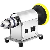 Polishing Machine Benchtop Polisher Polisher with 20pc Sandpaper Universal Grinding Machine Lathe for Jewelry Rock Mill