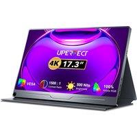 UPERFECT UColor J5 UHD Monitor With Vesa Mount 17.3 60Hz 4K IPS Screen 100% Adobe RGB 500nits For Laptop PC Mac Phone Gaming