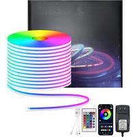 LED Neon Strip Tuya Smart Life WiFi Silicone 5x 15mm 24V2A LED Lantern Strip RGB Neon strip Alexa Google Home