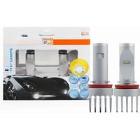 OSRAM H8 H11 H16 LED Fog Lamps PGJ19 6000K White & Blue HYBRID Color Light +50% Bright Car LED Bulbs Glare Free 65219CW, Pair