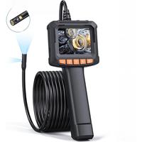 Industrial Endoscope Camera 2.4'' LCD Digital Handheld Borescope IP67 Waterproof HD1080P 8mm Pipe Sewer Camera Semi-Rigid Cable