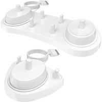Electric Toothbrush USB Charger Stand & Toothbrush Heads Holder Set, Fit for Oral B Braun Electric