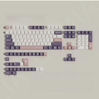 Purple Cherry Keycaps Dye Sub German Korean Spanish Arabic French Russian ISO ANSI Big Set Key Caps For Mechanical Keyboard