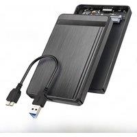 RAGEER SATA 2.5" HDD Enclosure USB3.0 To SATA 3.0 5Gbps External Hard Disk Case for 7mm/9.5mm 2.5" HDD SSD, Support UASP
