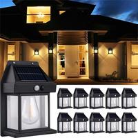 Solar Wall Lights Outdoor Tungsten Waterproof Wireless Motion Sensor Security Lamps Dusk to Dawn
