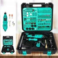 DIY Handheld Drill Power Tool Mini Grinder Electric Drill Polishing Machine Mini Rotary Tool with Dremel Accessories