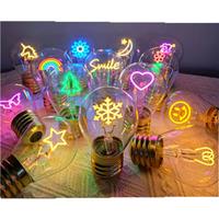 A70 5V rechargeable light bulb with one arrow through the heart modeling plasti dimmable creative decorative desk bedroom lamp