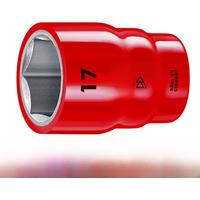 KNIPEX 98 47 17 Socket 75Grams Chrome-plated Hexagon Socket with Internal Square 1/2" for Metric Hexagonal Head Screws