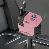 66W PD QC3.0 4 IN 1 Flexible Retractable Car Fast Charger for iphone 15 pro max Huawei Xiaomi PD