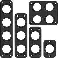 1 2 3 4 Hole USB Outlet Socket Panel Black ABS Housing Holder Kit Mounting for Car Boat Truck Dashboard Cigarette Lighter Socket
