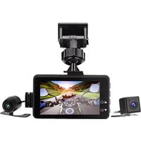 Motorcycle DVR Dash Camera with Front Rear Camera Dual Video Loop Recording Waterproof Motorbike Driving Recorder Cam