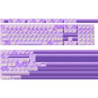 Akko Original Theme Keycap Set MOA Profile PBT 4-side Transparent Dye-sub Keycaps for ISO/ANSI Layout MX Mechanical Keyboard