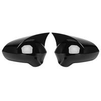 Car Mirror Cover Caps for Seat LEON 1P IBIZA 6J EXEO 3R 2008-2017 Side Rear View External Part(Black)