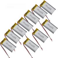 10pcs 3.7v 1500mah 5.55Wh Li Lithium Battery 102550 Li-ion 3-Wires Thermistor Repair GPS Bluetooth Speaker Headphones Headset