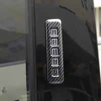 Carbon Fiber Door Lock B-Pillar Password Keypads Trim Sticker For Ford F150 F-150 2021 2022 2023 2024