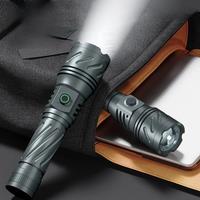 Choice Hyundai HY-D03 LED Flashlight Tactical Lantern Rechargeable Light High Power Portable Torch Outdoor Emergency Use Torch