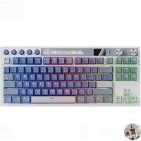 M87 RK ROYAL KLUDGE Mechanical Keyboard Wireless/Bluetooth/2.4G/USB-C Hot-Swappable Gasket Gamer Keyboard with TFT Color Screen
